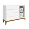 Cómoda Zapatera 4 Cajones 1 Puerta - Boom - Blanco en Blanco - Cómodas, Uruguay | Rústico Hogar, vista 3 de 3