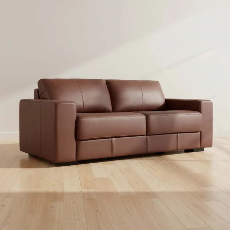 Sillón 3 Cuerpos Cuero-100-natural Marron Texas Caramelo en CARAMELO - Sillones y sofás, Uruguay | Divino