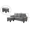 Sillon 3 cuerpos con chaise Herbie - GRIS en Gris, Uruguay | La Cueva Muebles, vista 8 de 14
