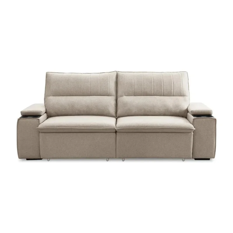 Sillón 3 Cuerpos Reclinable y Retráctil - Aura - Beige en Beige - Sillones y sofás, Uruguay | Ecowood, vista 4