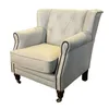 POLTRONA MOA CLASICA C/TACHAS PERLA MATE en Beige - Butacas, banquetas y puffs, Uruguay | Champagne Home, vista 3 de 4