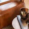 BUTACA WOOLY - WALNUT Y CUERO ITALIANO ENVEJECIDO - Butacas, banquetas y puffs, Uruguay | La Iberica, vista 6 de 22