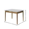 Mesa de Comedor Wind - 140 x 90 con vidrio - Off White y Natural en Blanco - Mesas de comedor, Uruguay | NYR, vista 2 de 2
