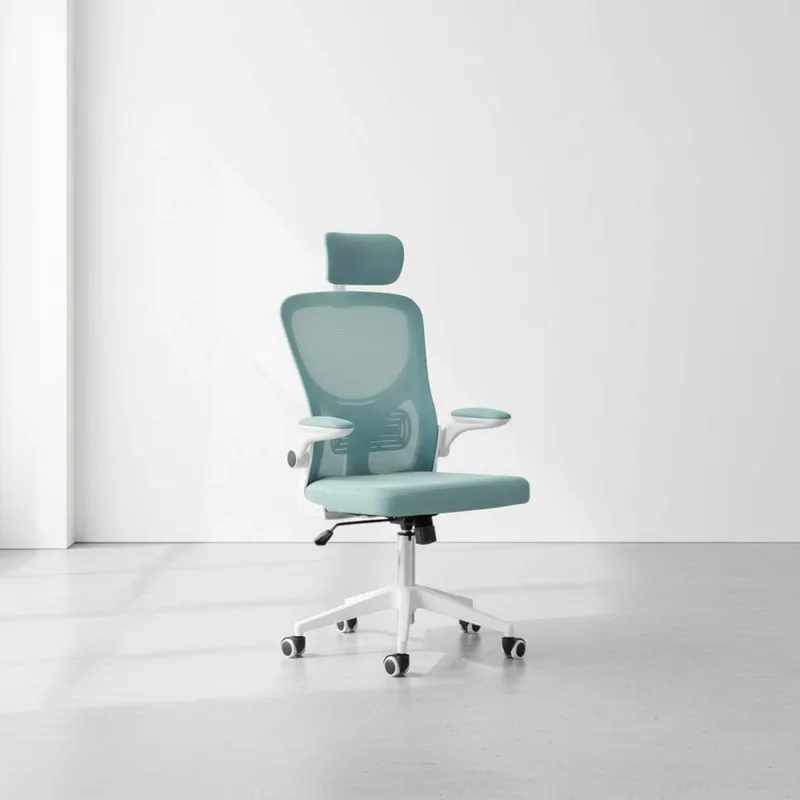 Asiento De Oficina Malla Blanco Hy-697 en Celeste - Escritorios y sillas de escritorio, Uruguay | Divino