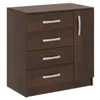 Comoda Cajonera Petit para Dormitorio de 4 Cajones 1 Puerta - FE - Marron en Marrón - Cómodas, Uruguay | Mulata, vista 5 de 5