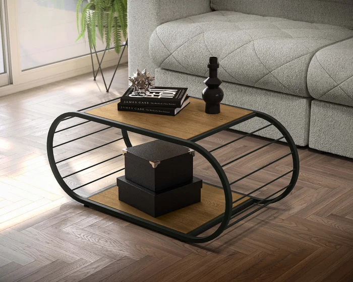 MESA RATONA LINEA INDUSTRIAL METAL en Madera natural - Mesas de living, Uruguay | Balton, vista 2