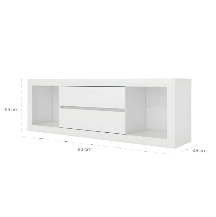 Rack para TV 70" - Casablanca - Infinite - Blanco en Blanco - Muebles para TV, Uruguay | Rústico Hogar, vista 5