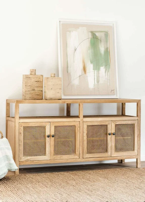 APARADOR HAMPTONS - OLMO Y ESTERILLA - 1.60 MTS en Madera natural - Bibliotecas, Uruguay | La Iberica, vista 7