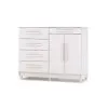 Comoda 5 Cajones 2 Puertas Moderna Con Estante 100% Mdp en Blanco - Mesas de comedor, Uruguay | Soy Hogar, vista 2 de 8