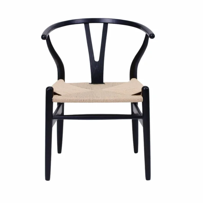 Silla Wishbone - Madera y Ratán natural - Negro en Negro - Sillas, Uruguay | Ecowood, vista 2
