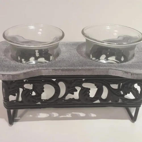 CANDELABRO 2 VELAS en Gris, Negro - Velas y Portavelas, Uruguay | Champagne Home