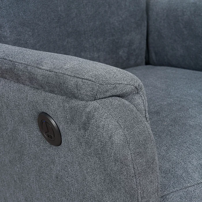 Sofá Reclinable Elétrico 1 Cuerpo Tela Gris Homero en Gris - Sillones y sofás, Uruguay | Divino, vista 5