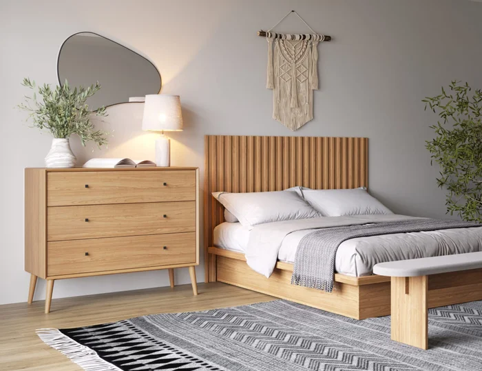 Respaldo de Cama Toledo en Madera natural - Respaldos de cama, Uruguay | Casa Brava
