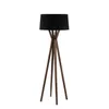Luminaria de pie pantalla negra y madera E27 147cm en Negro - Lámparas de pie, Uruguay | Iluminica, vista 1 de 6