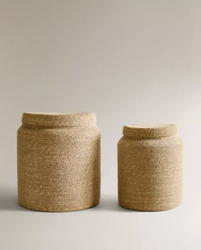 CESTA SEAGRASS TAPA en Beige - Canastos, Uruguay | Zara Home, vista 6