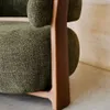 Butaca Granite de chenilla - verde y patas de madera maciza de fresno acabado nogal FSC 100% en Verde - Butacas, banquetas y puffs, Uruguay | Kavehome, vista 4 de 10
