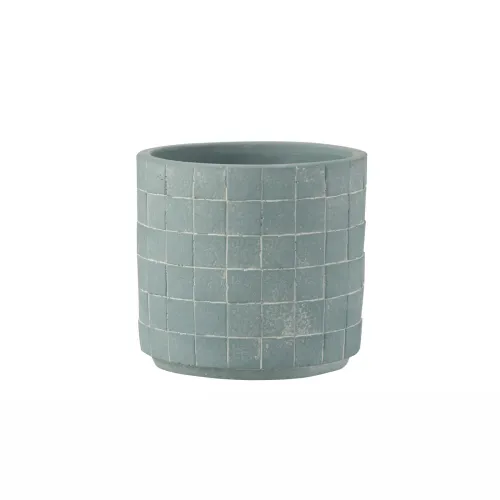 Maceta Small Ceramica Celeste Square en Azul - Jarrones, Uruguay | Divino