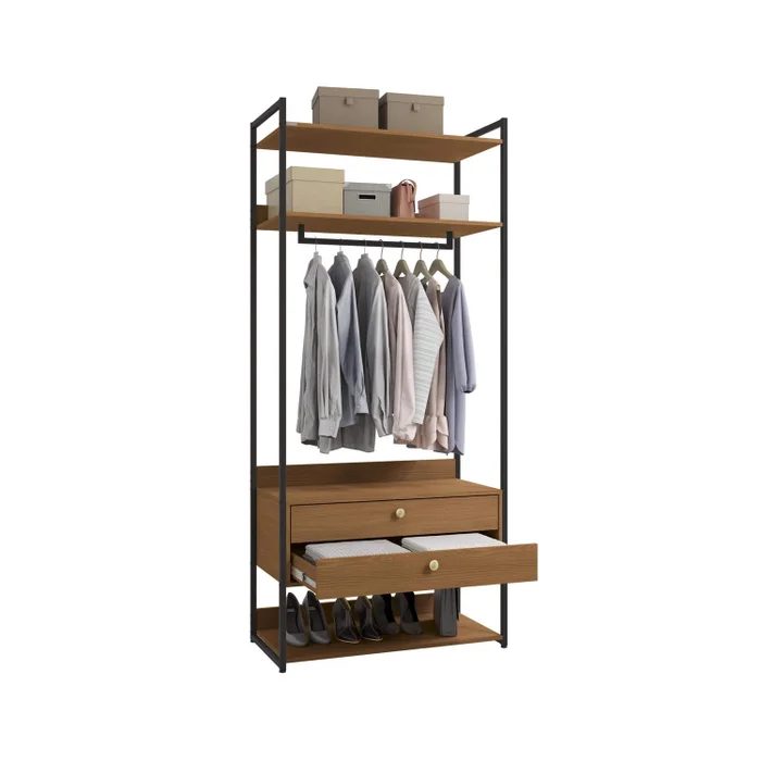 Closet Abierto Modular P47 - Linea Industrial en Madera natural - Roperos y placares, Uruguay | Balton, vista 7