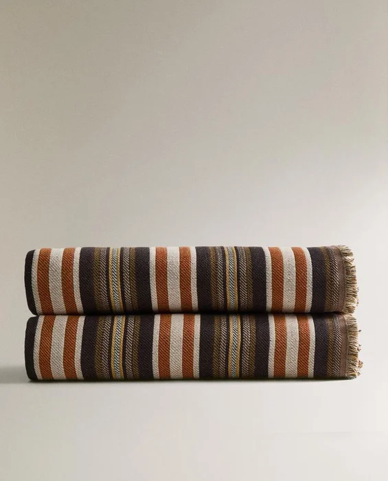 MANTA ALGODÓN RAYAS en Multicolor - Textiles, Uruguay | Zara Home, vista 3