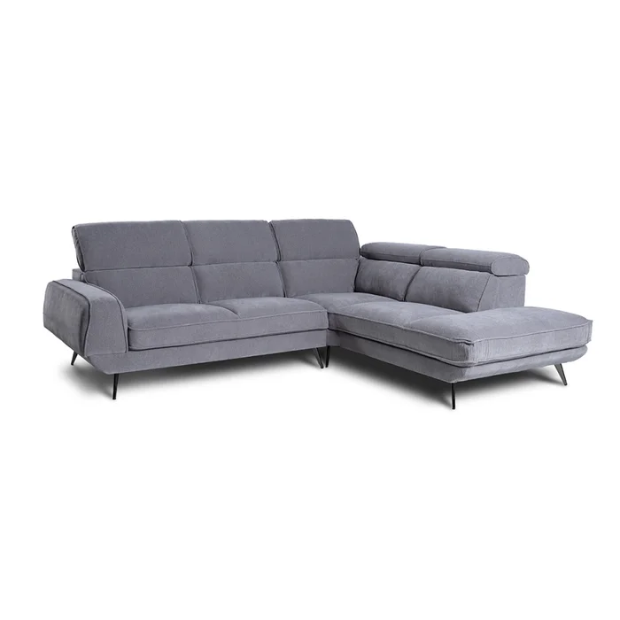 Rinconera Versatile - Tela Microfibra - Chaise Derecho - 6686-7 Gris en Gris - Sillones y sofás, Uruguay | NYR, vista 3