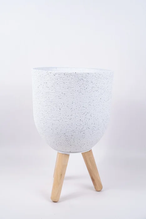 Maceta Teli - Blanco en Blanco - Decoración, Uruguay | Indian