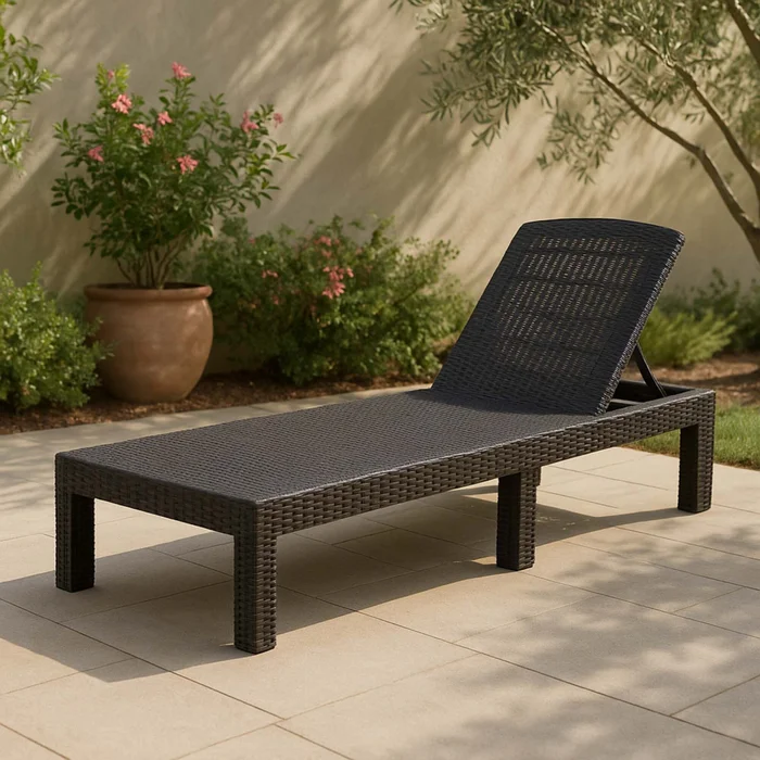 Reposera Plegable Polipropileno Negro Tulum en Negro - Muebles para el exterior, Uruguay | Divino