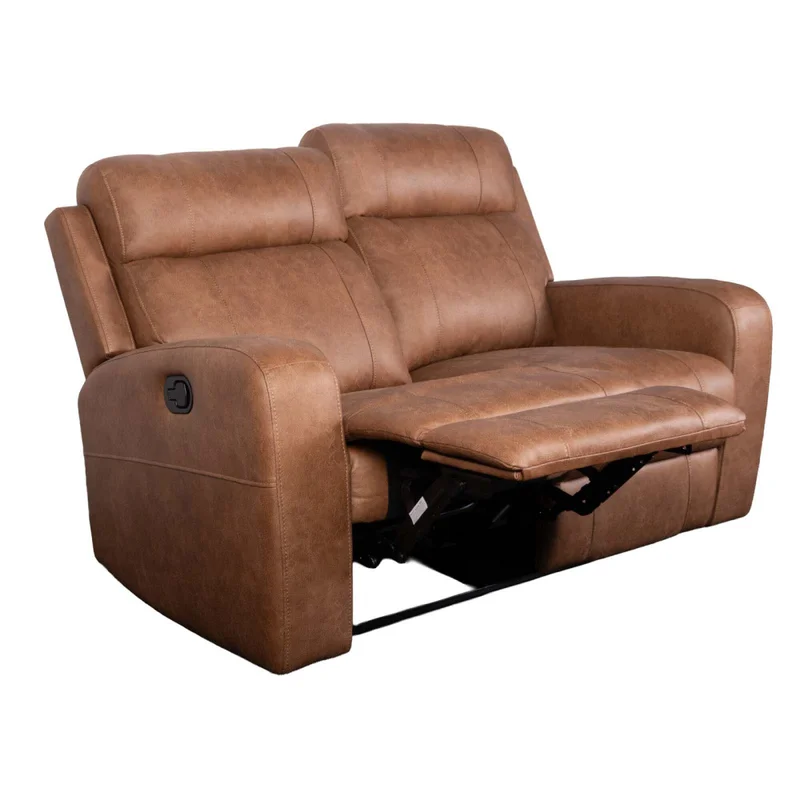 Recliner Manual 2 Cuerpos Tela Marron Hamilton Camel en Beige - Sillones y sofás, Uruguay | Divino, vista 8