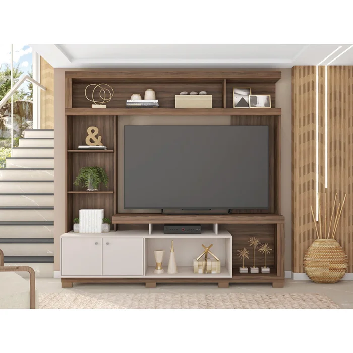 Rack Formosa 2.1 Nogueira San Remo/off White en Marrón - Muebles para TV, Uruguay | Castro, vista 2