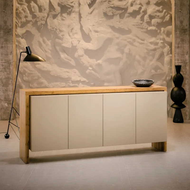 Aparador Buffet NORD 1.8 - Linea Manhattan - Off White / Cinamomo en Multicolor - Aparadores y recibidores, Uruguay | Rústico Hogar
