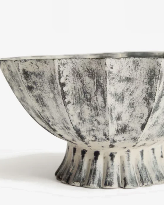 Centro de mesa Valura de papel maché gris - Ø 26 cm en Gris - Jarrones, Uruguay | Kavehome, vista 4