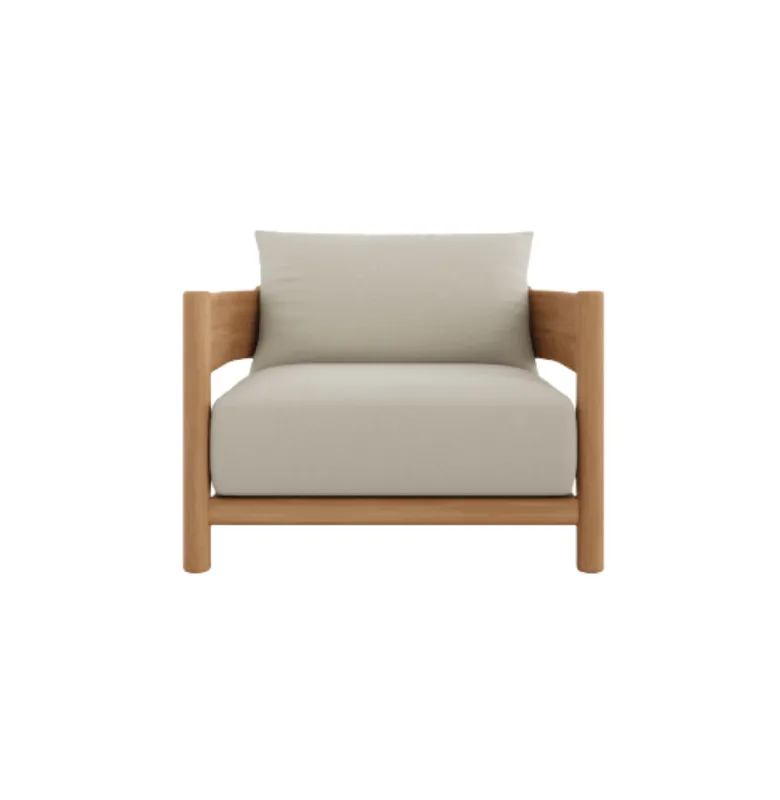 BUTACA LARA OUTDOOR TEKA CON ALMOHADONES 90X85X75 en Beige - Muebles para el exterior, Uruguay | Masinfinito Casa