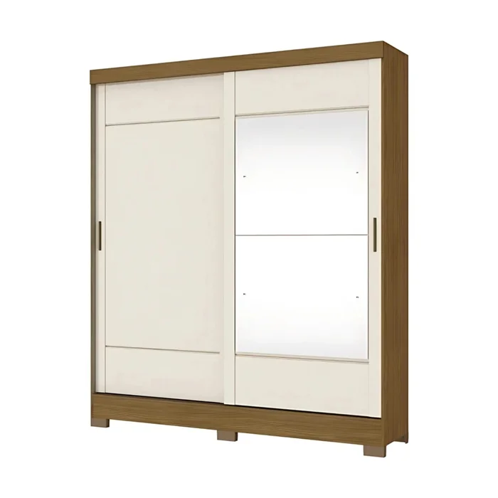 Ropero 2 Puertas B74 - Natural y beige en Multicolor - Roperos y placares, Uruguay | Nario Hogar