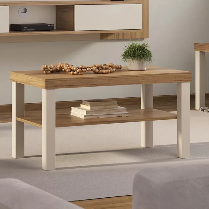 Mesa Lateral De Living 4 Patas Tapa Cuadrada 100% Mdp en CARVALHO OFF WHITE - Mesas de living, Uruguay | Soy Hogar, vista 2