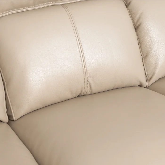 Recliner Eléctrico 3 Cuerpos Cuero-y-simil-cuero Marron Joshua Taupe en Beige - Sillones y sofás, Uruguay | Divino, vista 5