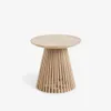 Mesa auxiliar Jeanette madera maciza de teca Ø 50 cm en Madera natural - Mesas de arrimo, Uruguay | Kavehome, vista 1 de 6