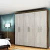 Ropero Armario Placard de 6 Puertas con Cajones Corredizos - MDP - Gris claro en Gris - Roperos y placares, Uruguay | Mulata, vista 1 de 6