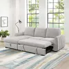Rinconera Cama Thesi (C/Baúl) - Tela Microfibra - Chaise izquierdo - City 451 (Gris) en Gris - Sillones y sofás, Uruguay | NYR, vista 1 de 4