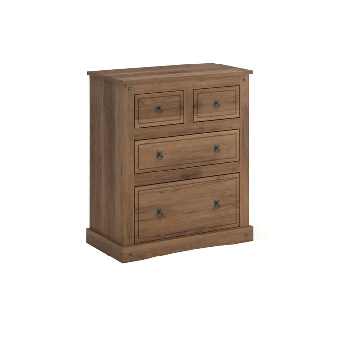 Comoda 4 Cajones - Línea Monterrey - Nogal en Marrón - Cómodas, Uruguay | Ecowood, vista 2