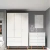 Comoda 4 cajones Retro Blanco - Cómodas, Uruguay | Que Sal Muebleria, vista 2 de 4