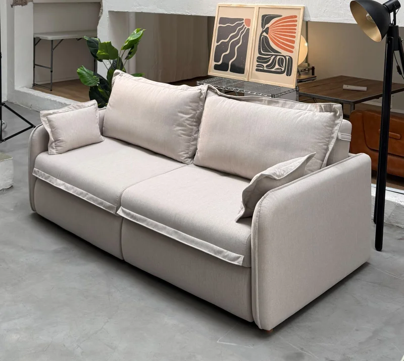 Sofá Petrópolis 3 Cuerpos (210cm) EASY CLEAN – Beige en Beige - Sillones y sofás, Uruguay | Berna Home, vista 5