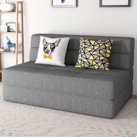 Sofa cama Foldie 2 cuerpos - Gris en Gris - Sillones y sofás, Uruguay | La Cueva Muebles, vista 8