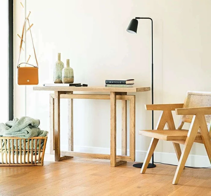 MESA DE ARRIMO / CONSOLA GEO - OLMO - 1.20 MTS en Madera natural - Bibliotecas, Uruguay | La Iberica, vista 14