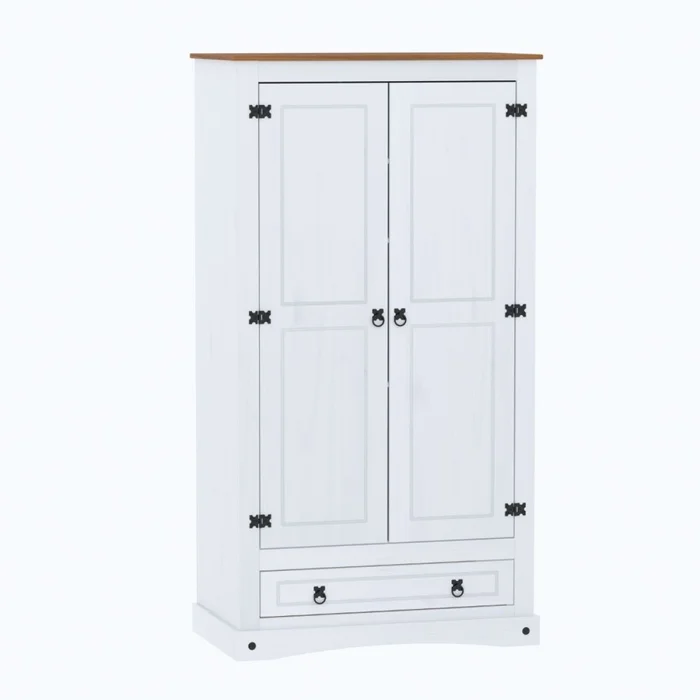 Ropero 2 Puertas línea Naturale - Blanco/Roble en Blanco - Roperos y placares, Uruguay | La Cueva Muebles, vista 2