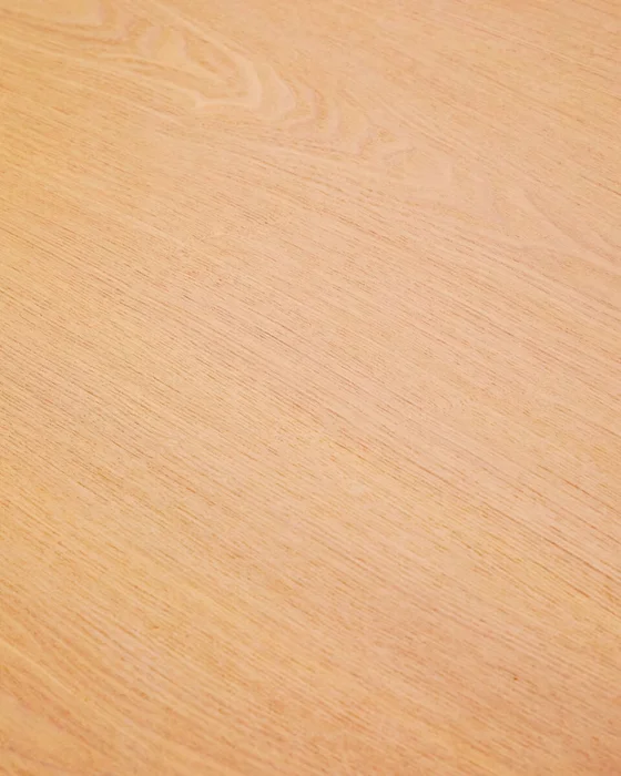 Mesa Indara - redonda de chapa de fresno y madera maciza de caucho con acabado tono natural Ø110cm en Madera natural - Mesas de comedor, Uruguay | Kavehome, vista 6