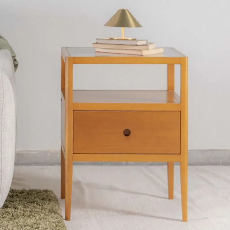 Mesa de luz Kiev en Madera natural - Mesas de luz, Uruguay | Fábrica Italiana