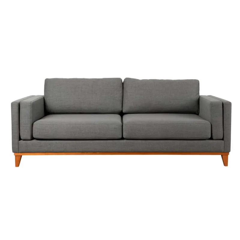 Sofá 3 Cuerpos Easy Clean – Gris Oscuro en Gris - Sillones y sofás, Uruguay | Berna home
