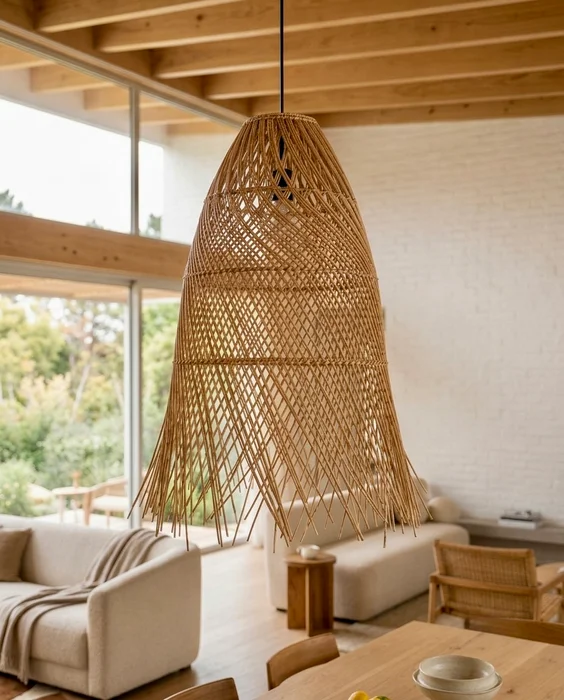 Pantalla Kansas en Madera natural - Lámparas de mesa, Uruguay | Indrana