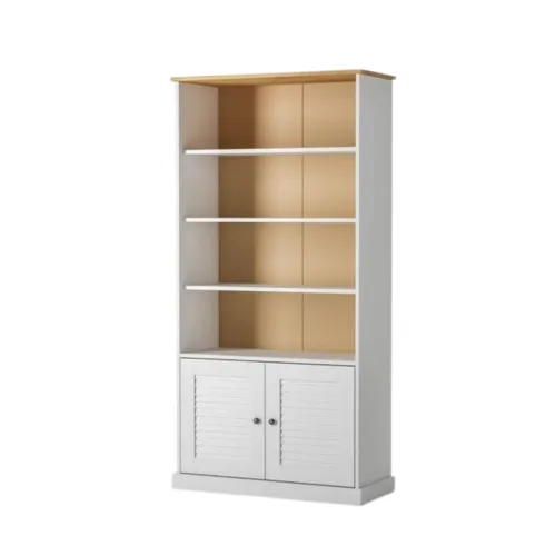 Estantería - 2 Puertas - Línea Oslo - Blanco en Blanco - Bibliotecas, Uruguay | Ecowood