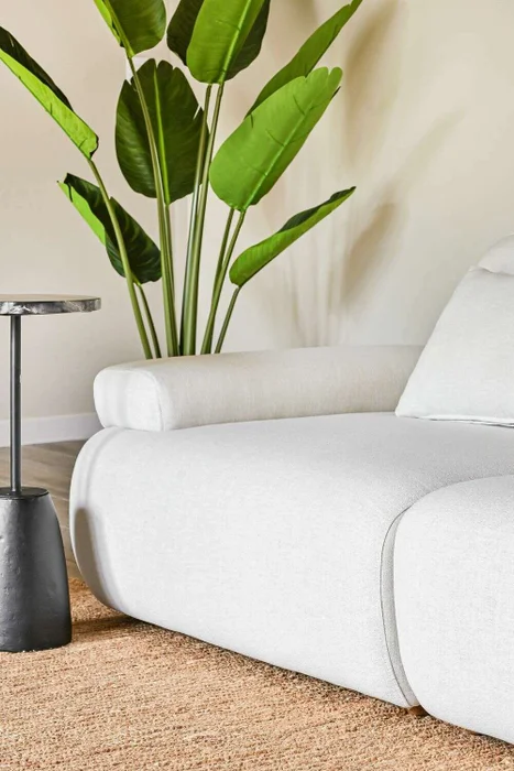 SILLON FOA - LINO ANTIMANCHAS - 3 MTS en Blanco - Sillones y sofás, Uruguay | La Iberica, vista 2