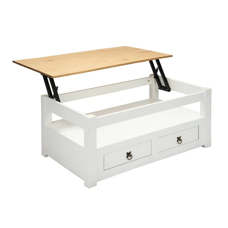 Mesa de Living Articulada - Línea Monterrey - Blanco en Blanco - Mesas de living, Uruguay | Ecowood